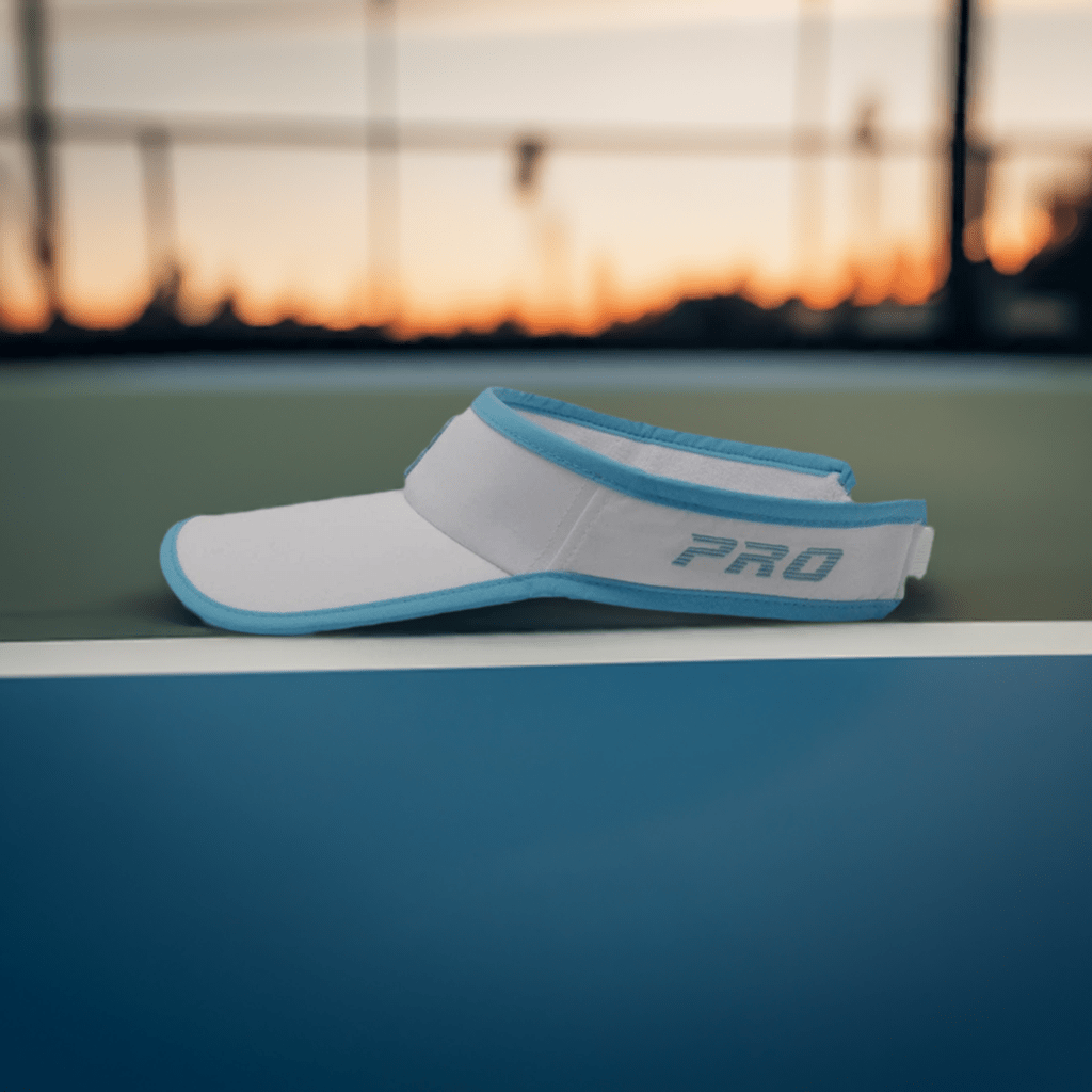 PBPRO Visors Turquoise PBPRO Pickleball Women&#39;s White Performance Visor with Light Blue Accent