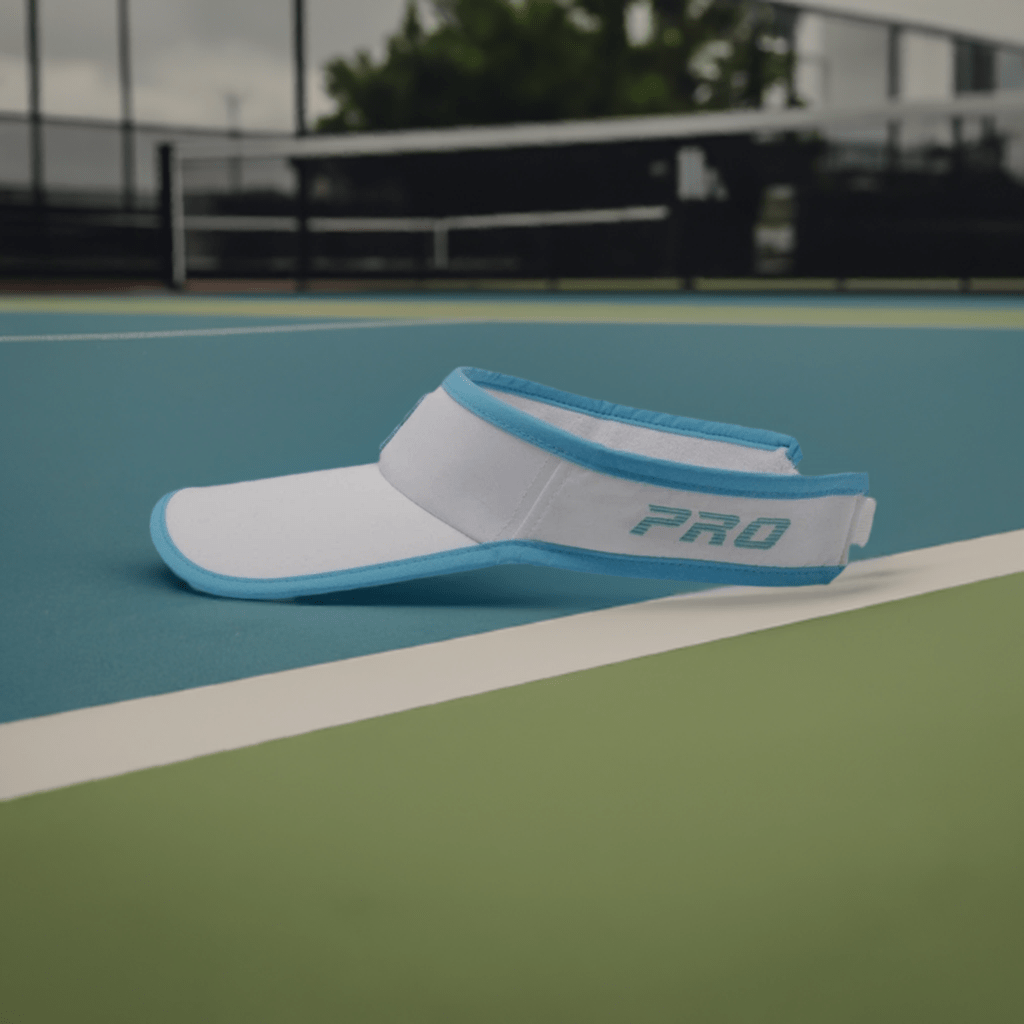 PBPRO Visors Turquoise PBPRO Pickleball Women's White Performance Visor with Light Blue Accent